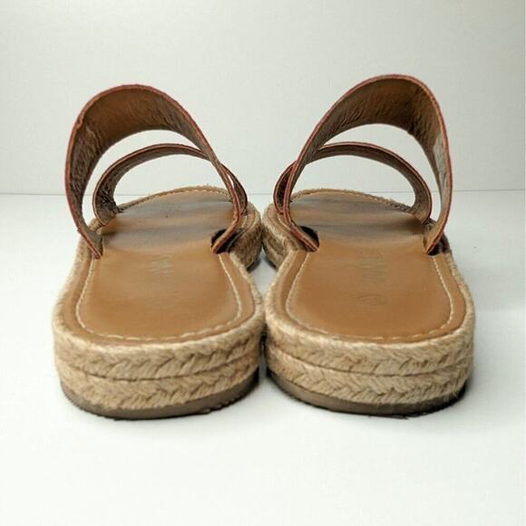 Kaanas Anthropologie Tobago Flatforn blush pink slide on sandals size 9 - Picture 4 of 7